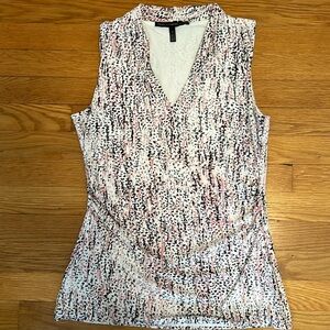 White, pink, gray  sleeveless top White House Black Market, small